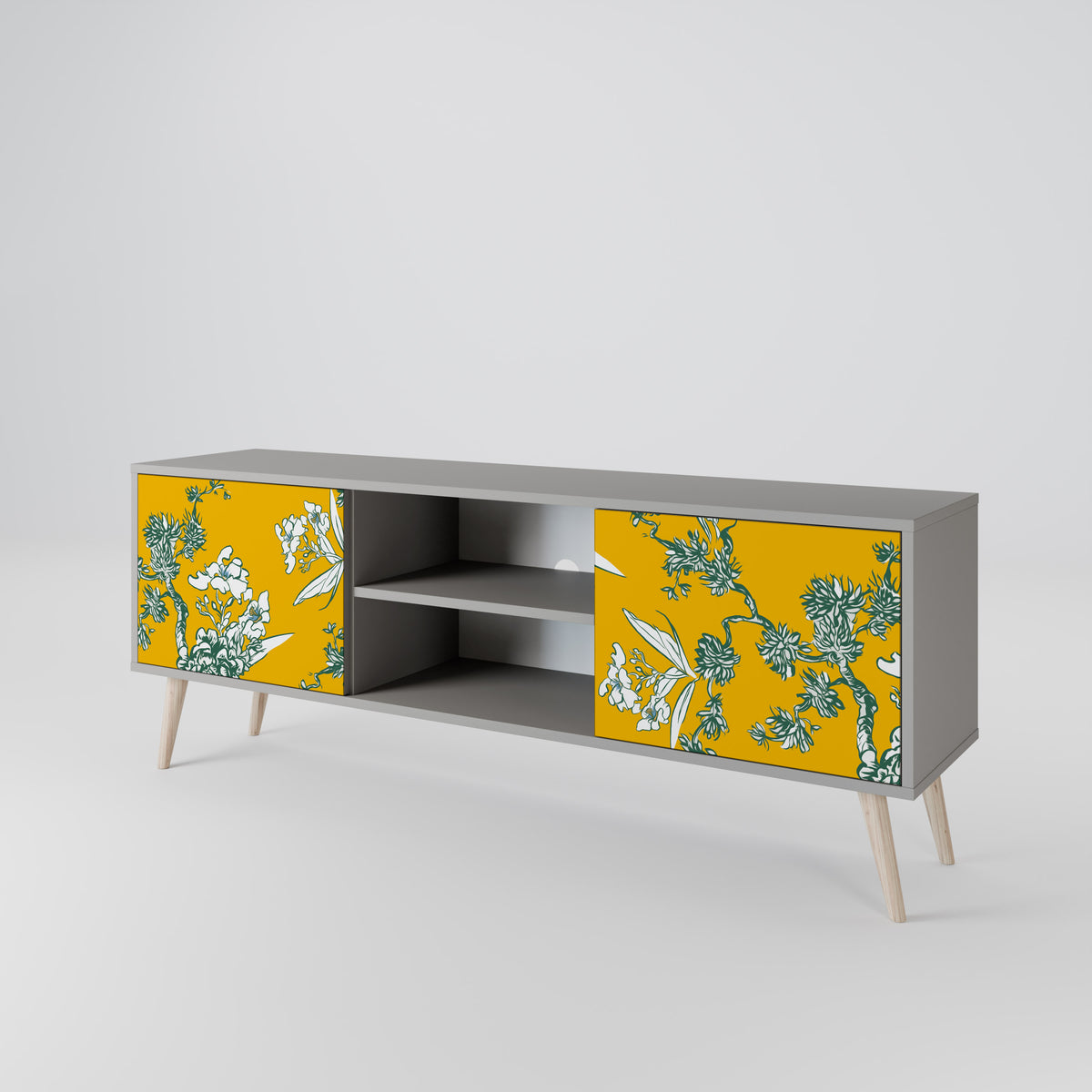 YELLOW CHINOISERIE Έπιπλο τηλεόρασης 2-θυρών