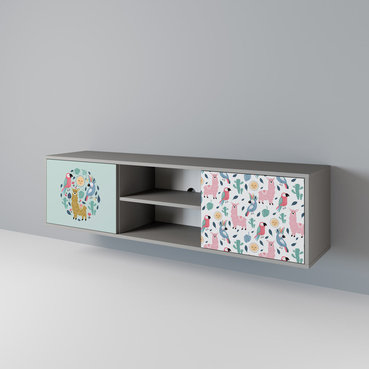 COLORFUL ALPACAS Έπιπλο τηλεόρασης 2-θυρών