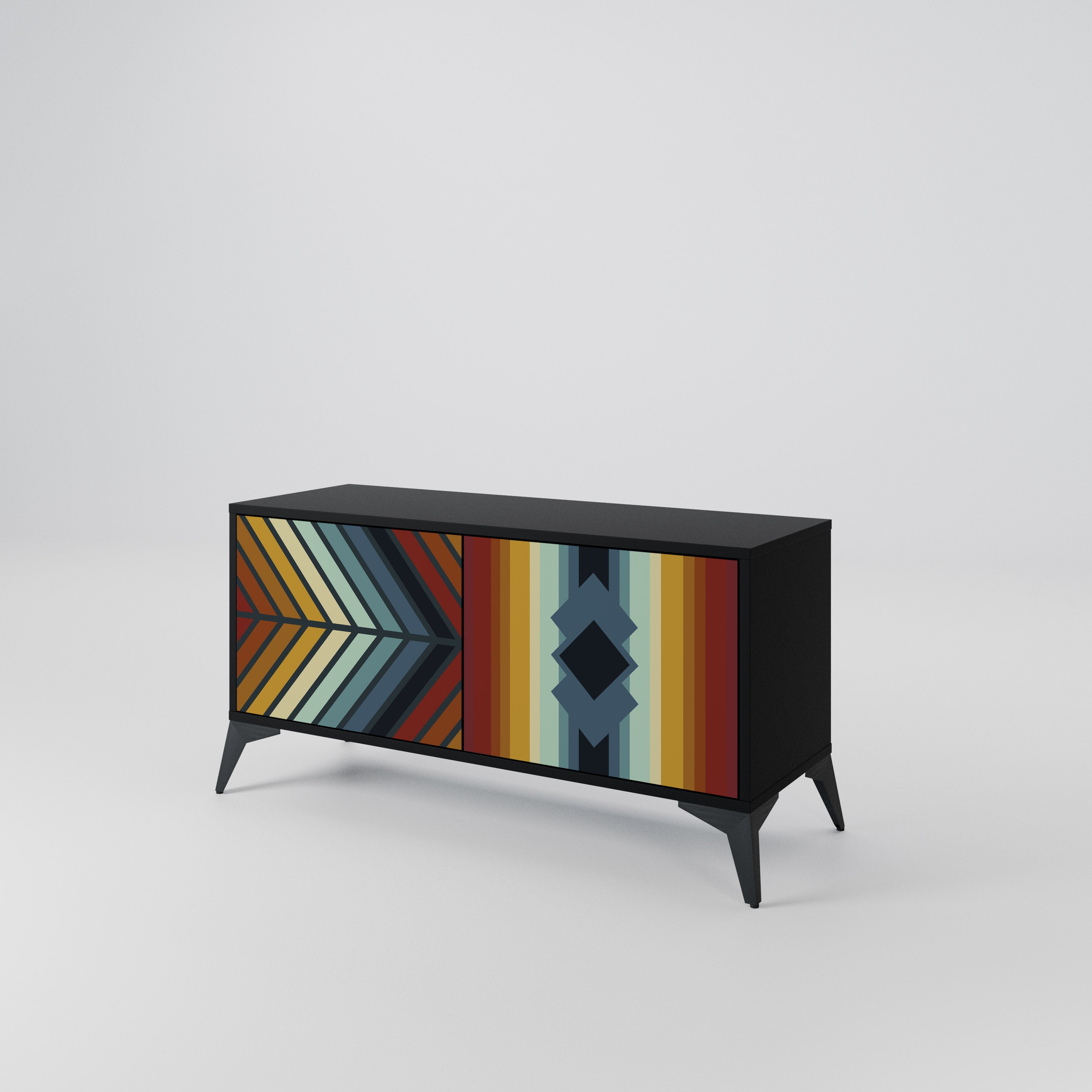 INDIGENOUS ZIGZAG Compact 2-Door TV Cabinet