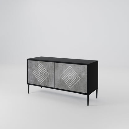 POLYGONAL ARTISTRY Συμπαγές έπιπλο τηλεόρασης 2-θυρών