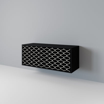 TESSELATED BLACKNESS Συμπαγές έπιπλο τηλεόρασης 2-θυρών