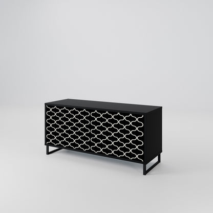 TESSELATED BLACKNESS Συμπαγές έπιπλο τηλεόρασης 2-θυρών