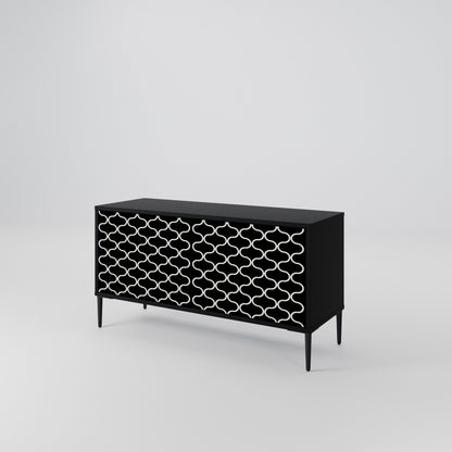 TESSELATED BLACKNESS Συμπαγές έπιπλο τηλεόρασης 2-θυρών