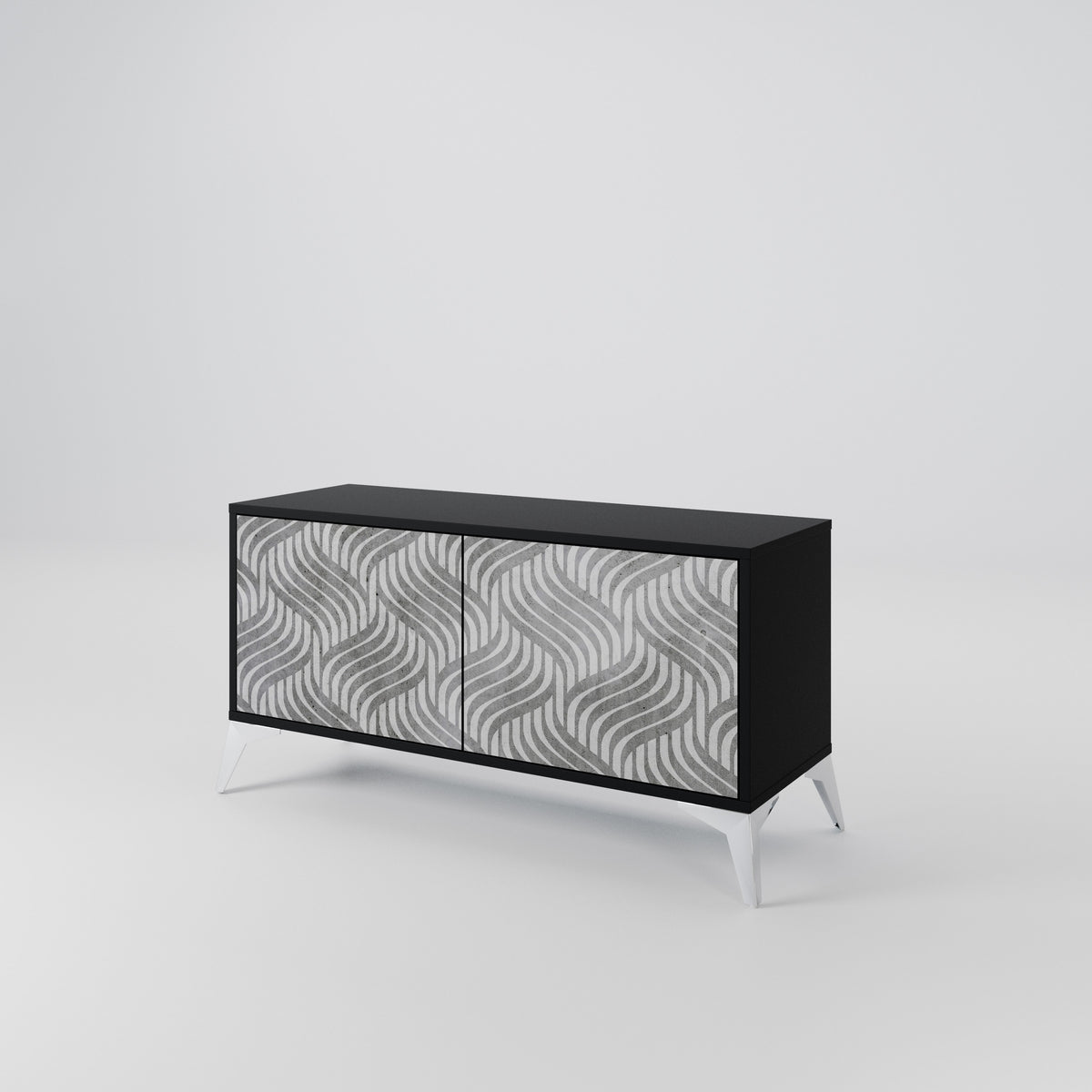 CONCRETE MOVEMENT Compact 2-Door TV Cabinet