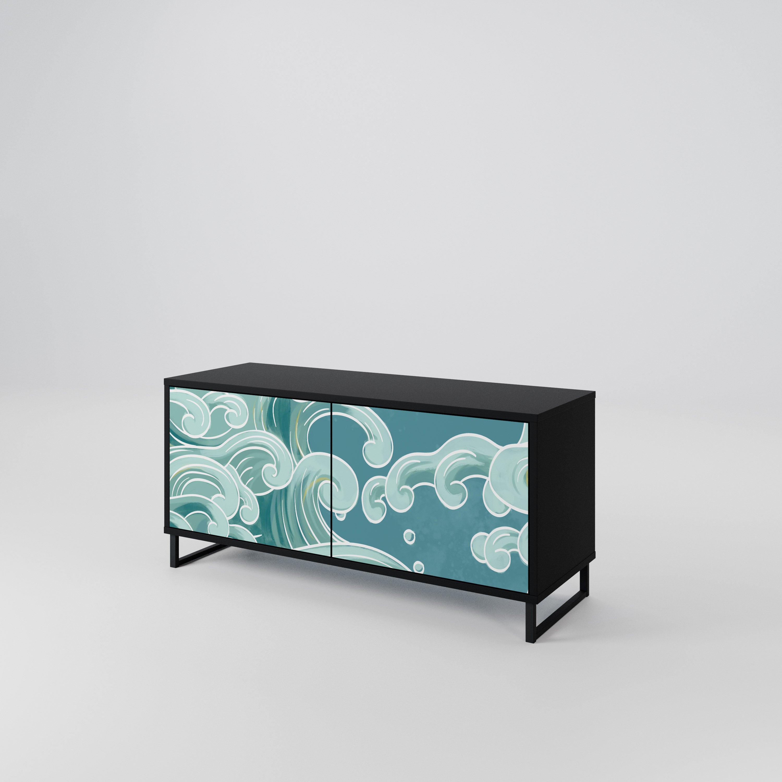 ASIAN SWAY Compact 2-Door TV Cabinet