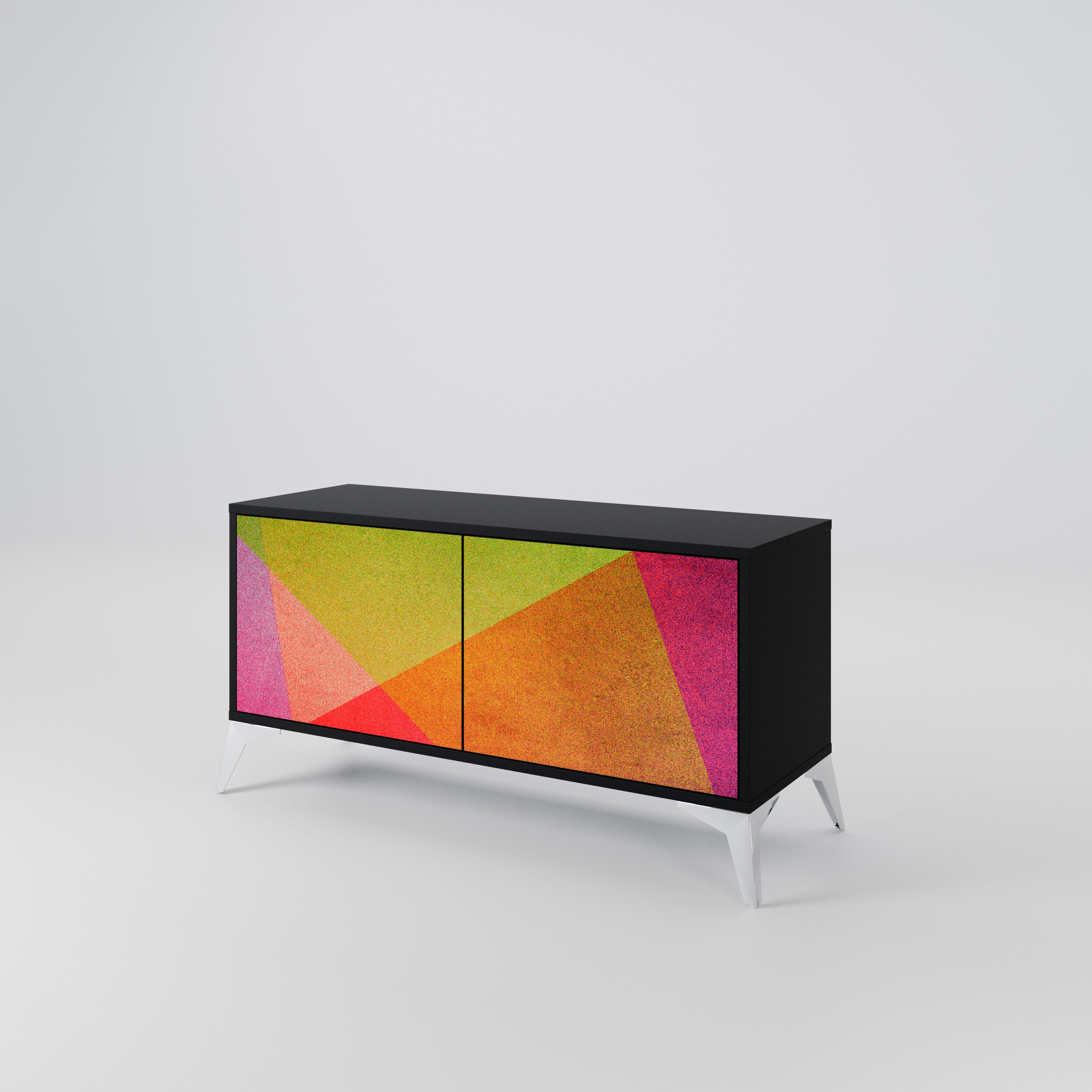 VIVID GEOMETRY Compact 2-Door TV Cabinet