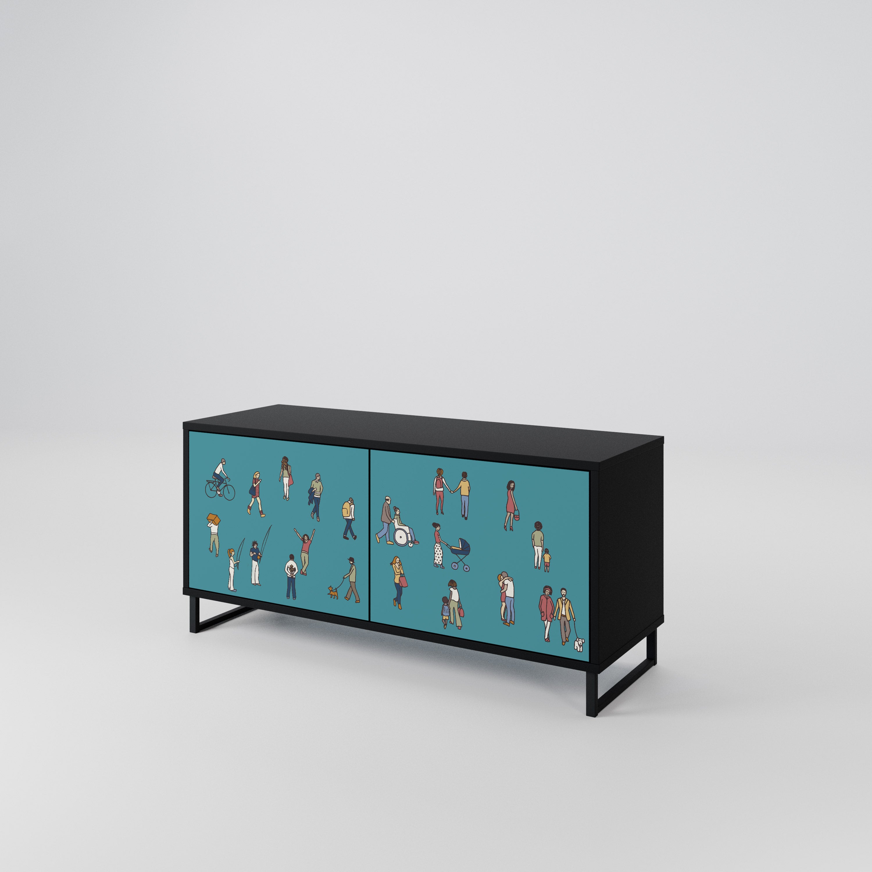 COLLECTIVE STREAM Compact 2-Door TV Cabinet