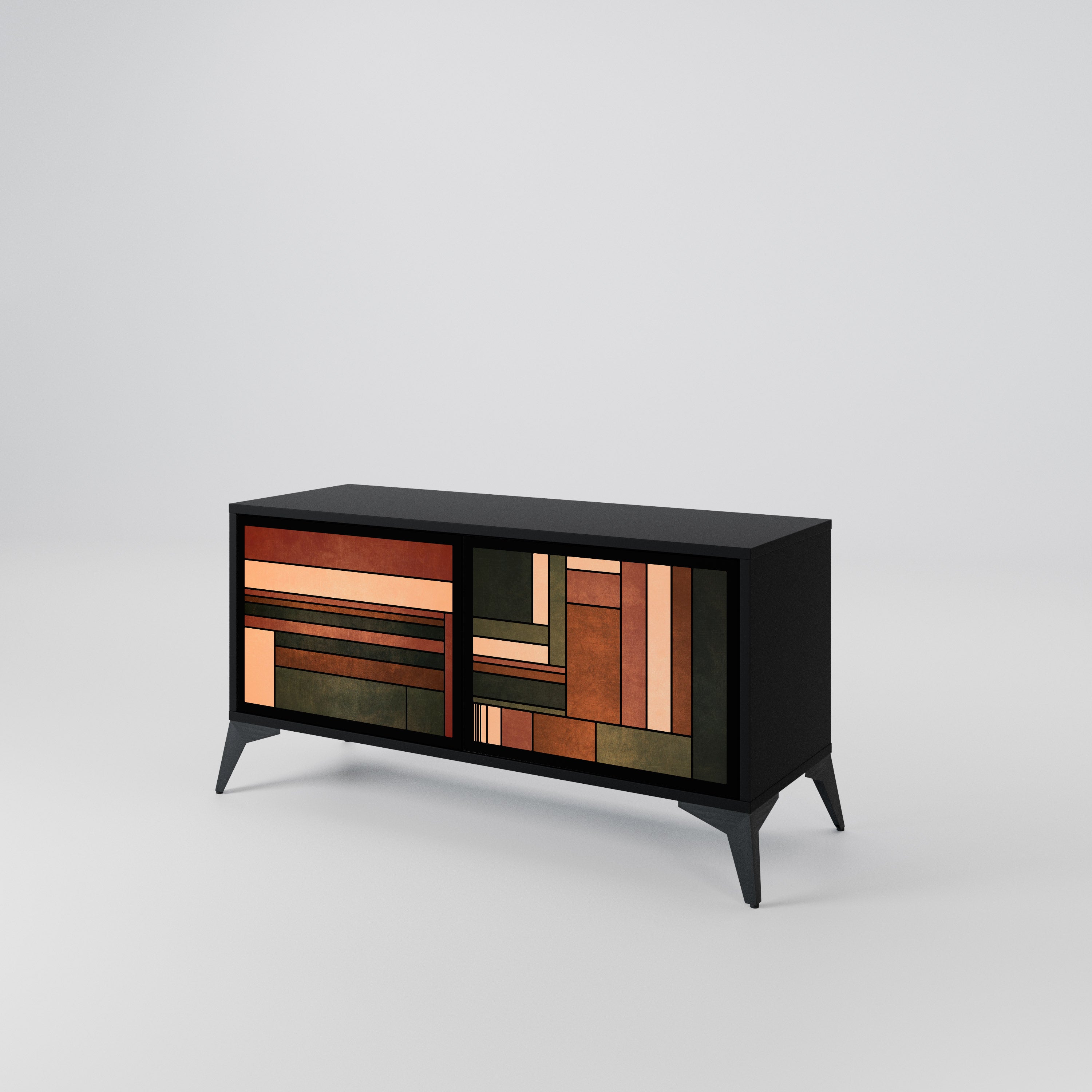 FIGURES OF NATURE Compact 2-Door TV Cabinet