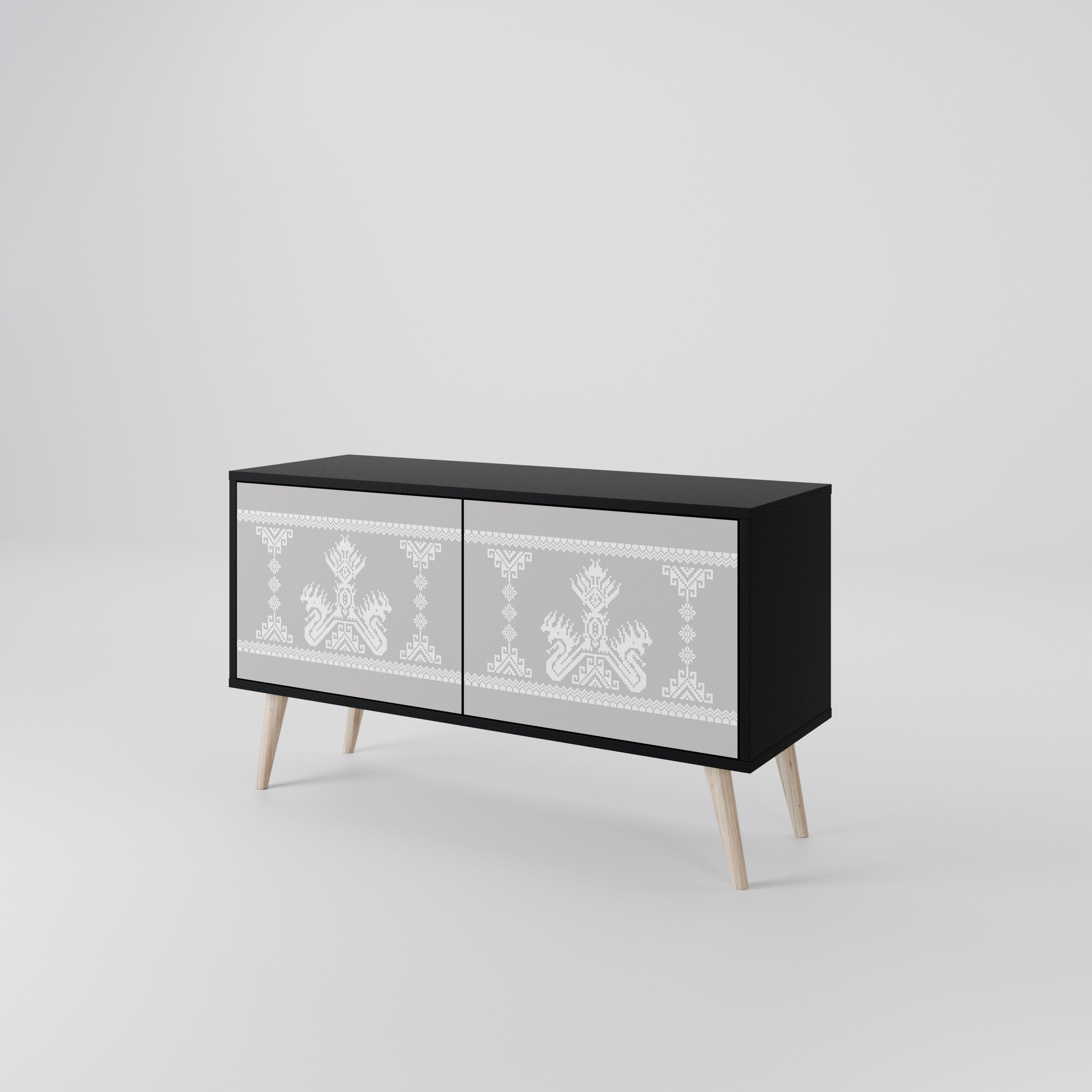 THAI GRAY Compact 2-Door TV Cabinet