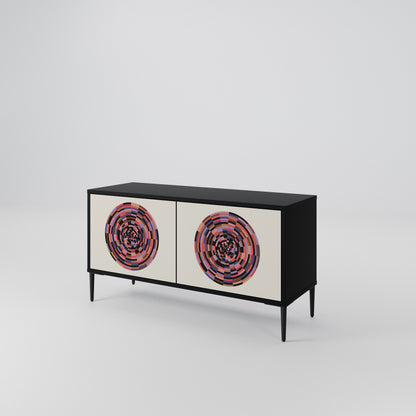 BROWN CIRCLES Συμπαγές έπιπλο τηλεόρασης 2-θυρών
