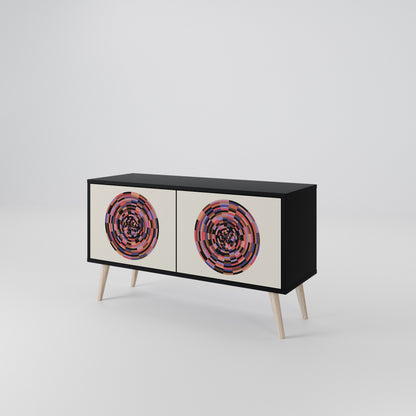 BROWN CIRCLES Συμπαγές έπιπλο τηλεόρασης 2-θυρών