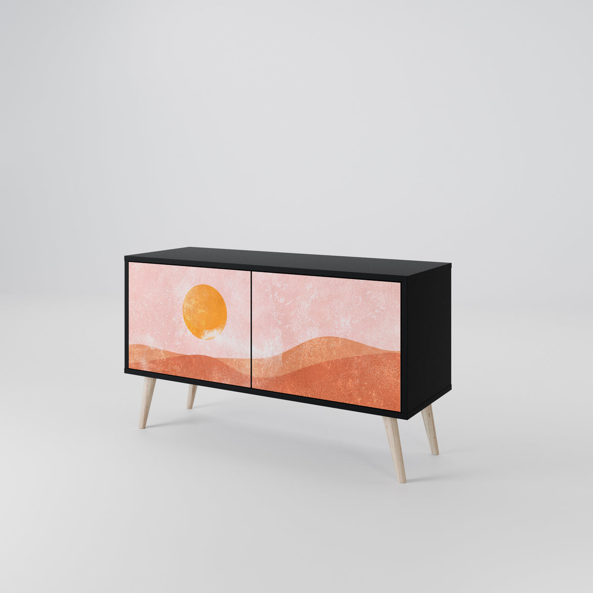LUMINOUS SUNLIGHT Compact 2-Door TV Cabinet