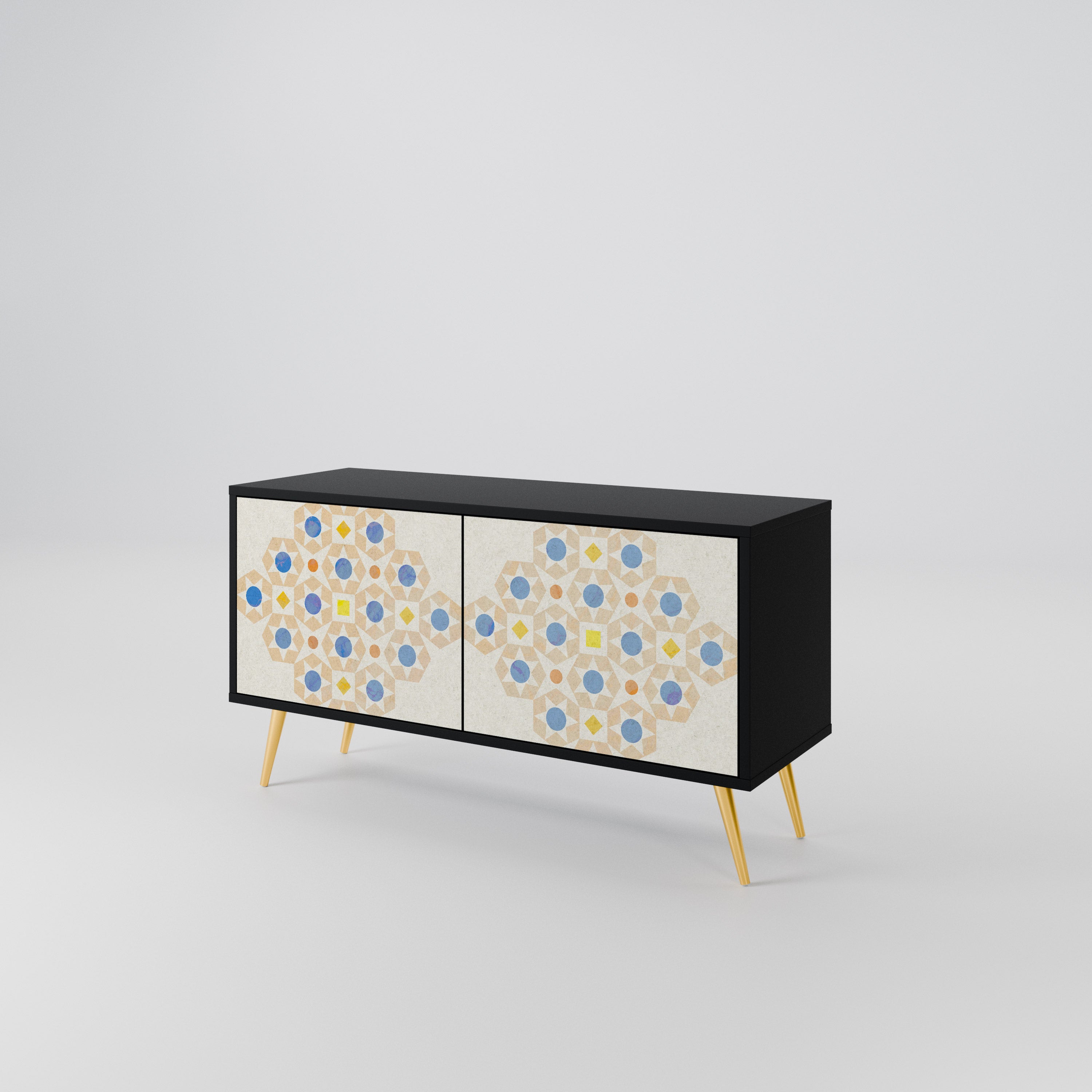 PATTERNED PRISM Compact 2-Door TV Cabinet