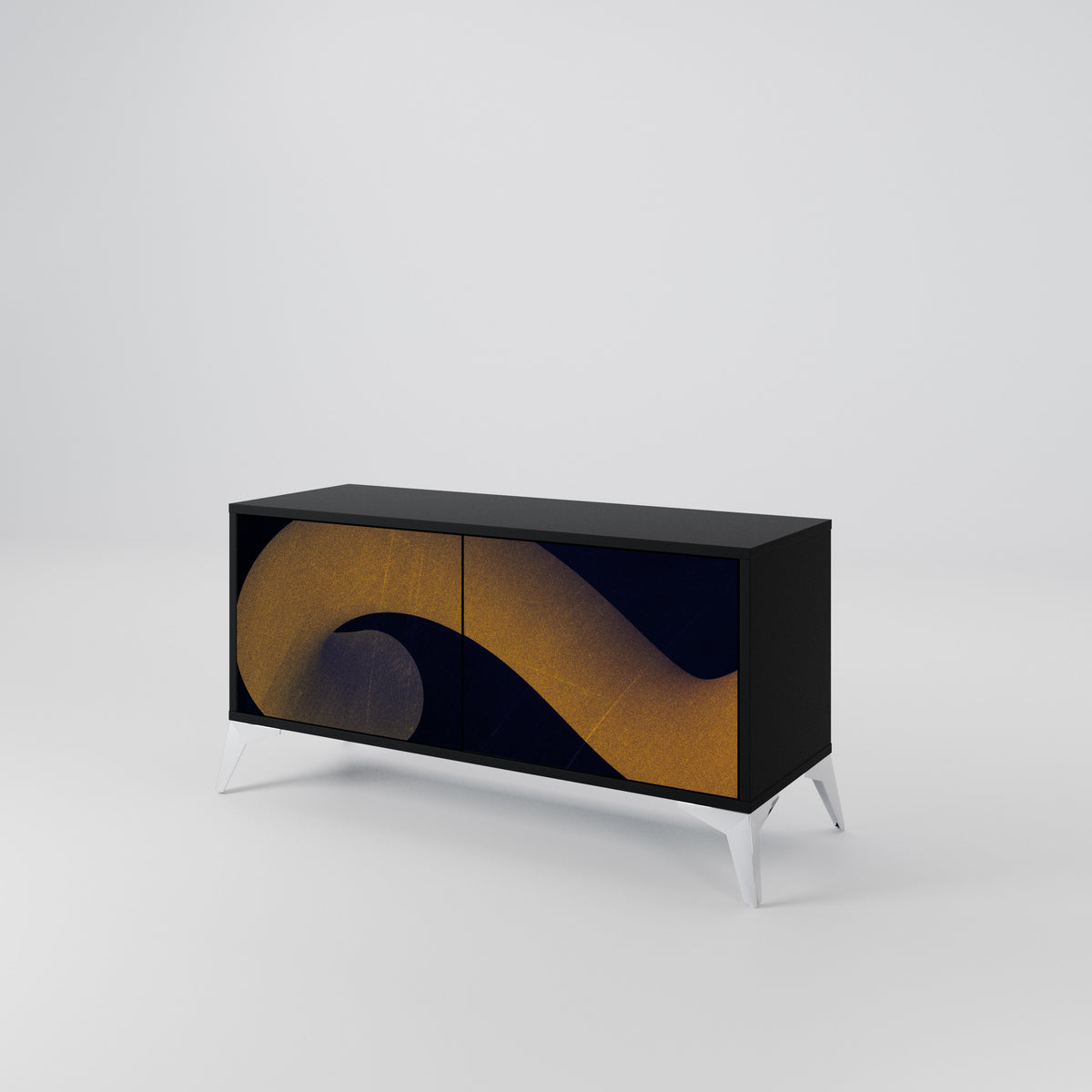 HOLLOW TIME Compact 2-Door TV Cabinet