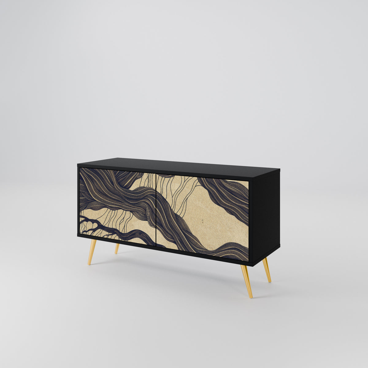 UNIFIED FRAGMENTS Compact 2-Door TV Cabinet