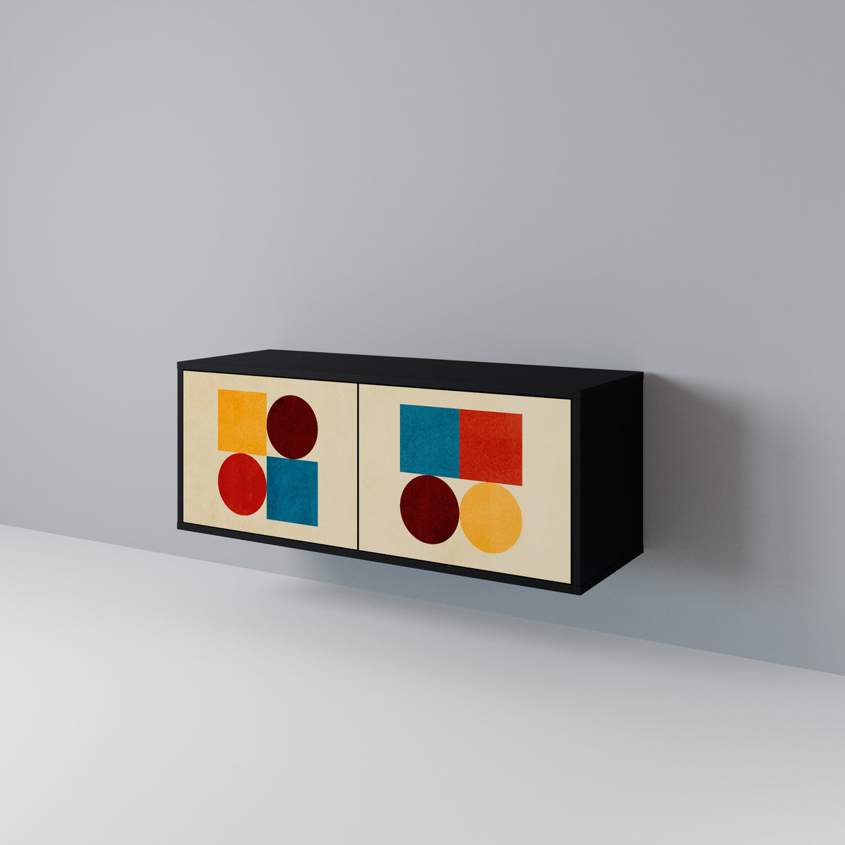 GEOMETRIC PUZZLE Συμπαγές έπιπλο τηλεόρασης 2-θυρών