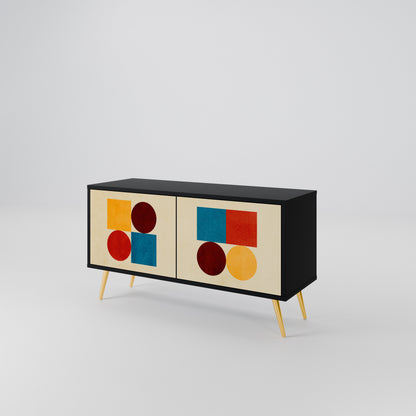 GEOMETRIC PUZZLE Συμπαγές έπιπλο τηλεόρασης 2-θυρών