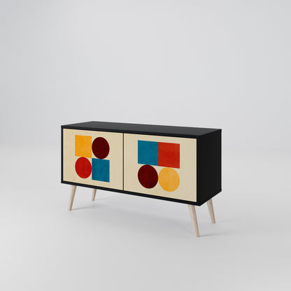 GEOMETRIC PUZZLE Συμπαγές έπιπλο τηλεόρασης 2-θυρών