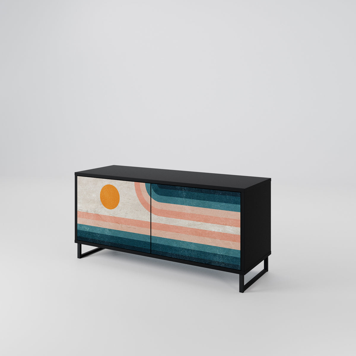 TWO HALVES Compact 2-Door TV Cabinet