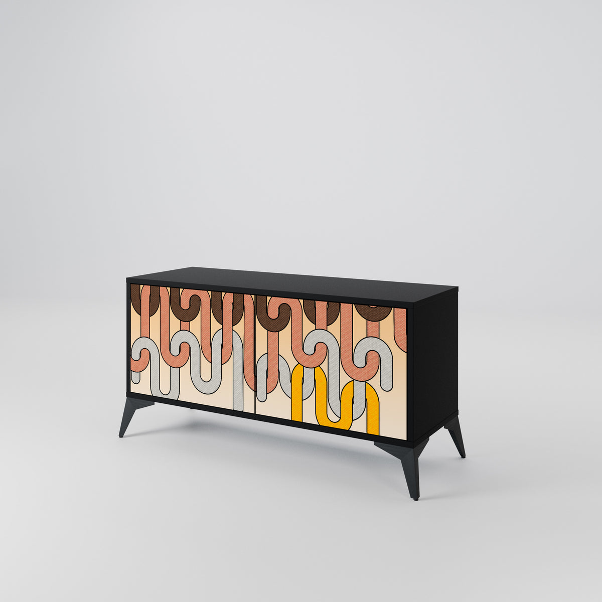 COLORFUL STRINGS Compact 2-Door TV Cabinet