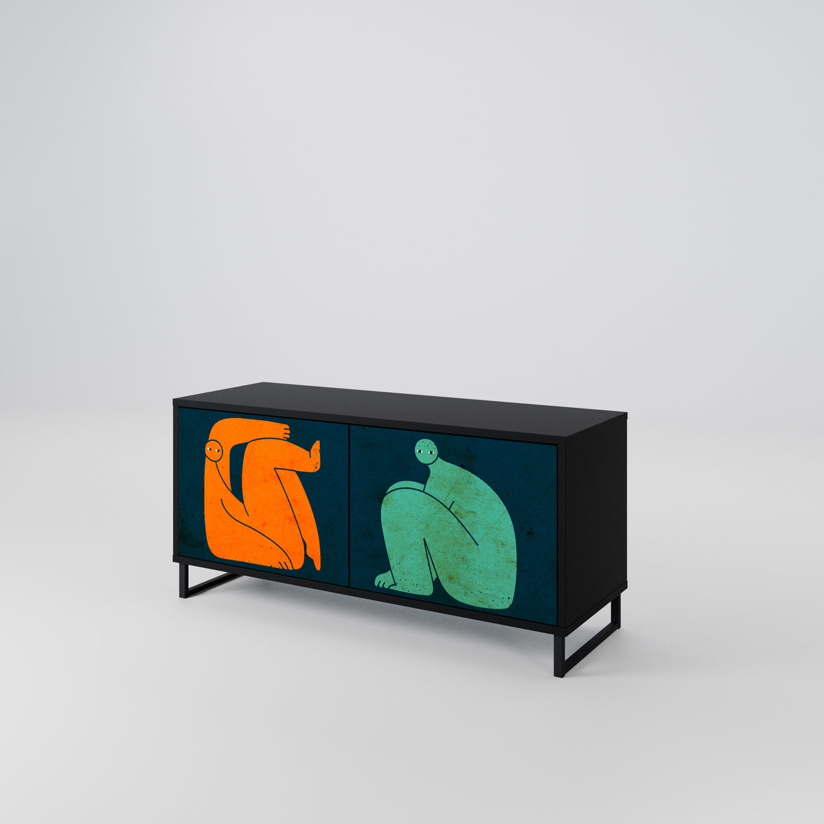 TOGETHER BUT SEPARATELY Compact 2-Door TV Cabinet