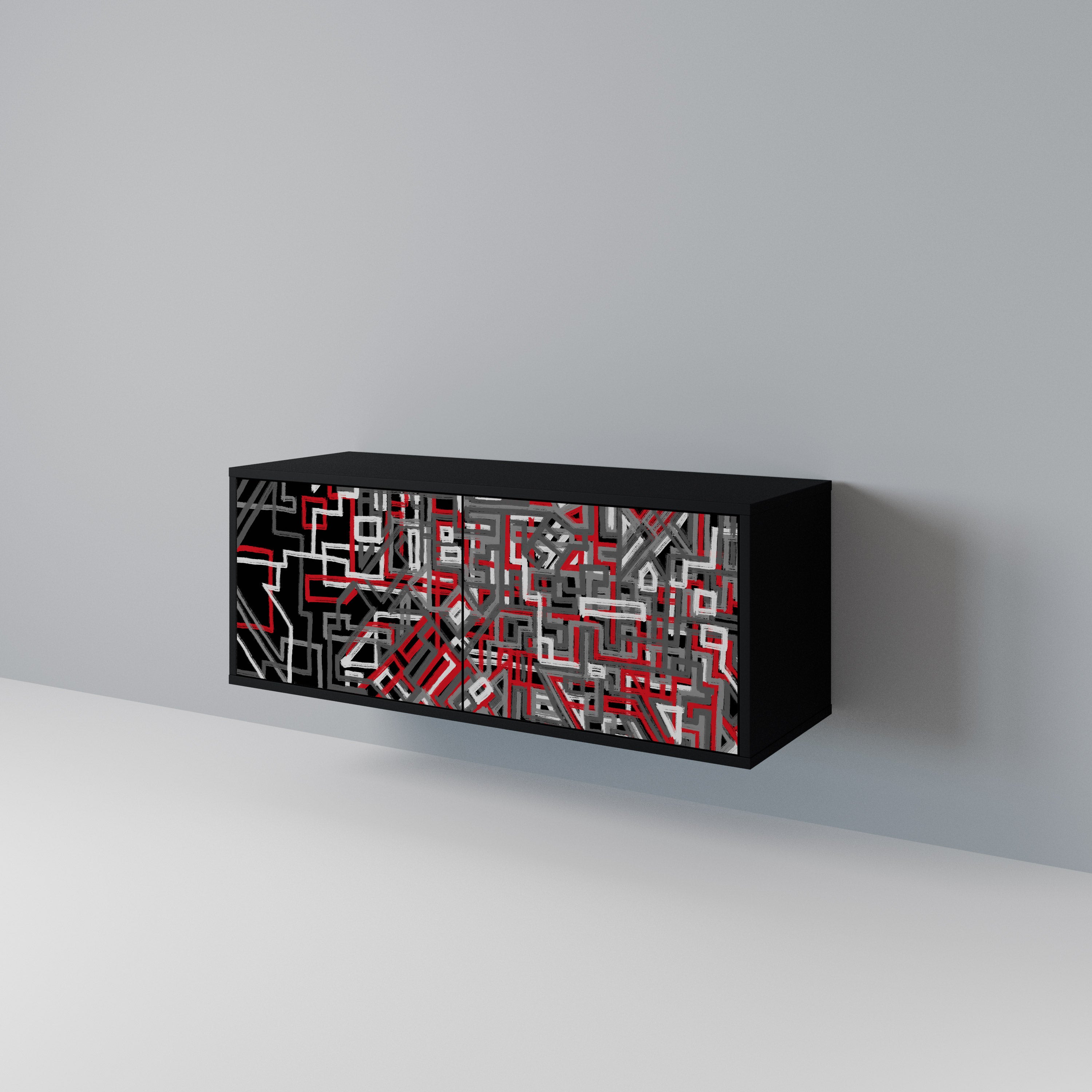 BROKEN LINES Συμπαγές έπιπλο τηλεόρασης 2-θυρών