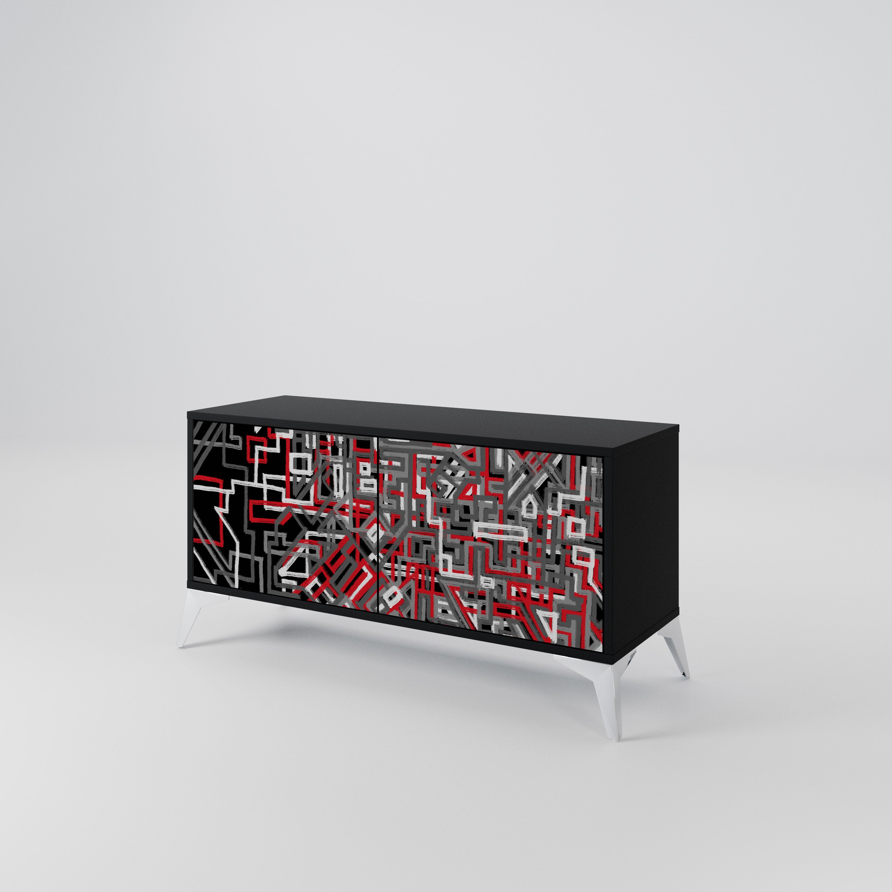 BROKEN LINES Συμπαγές έπιπλο τηλεόρασης 2-θυρών