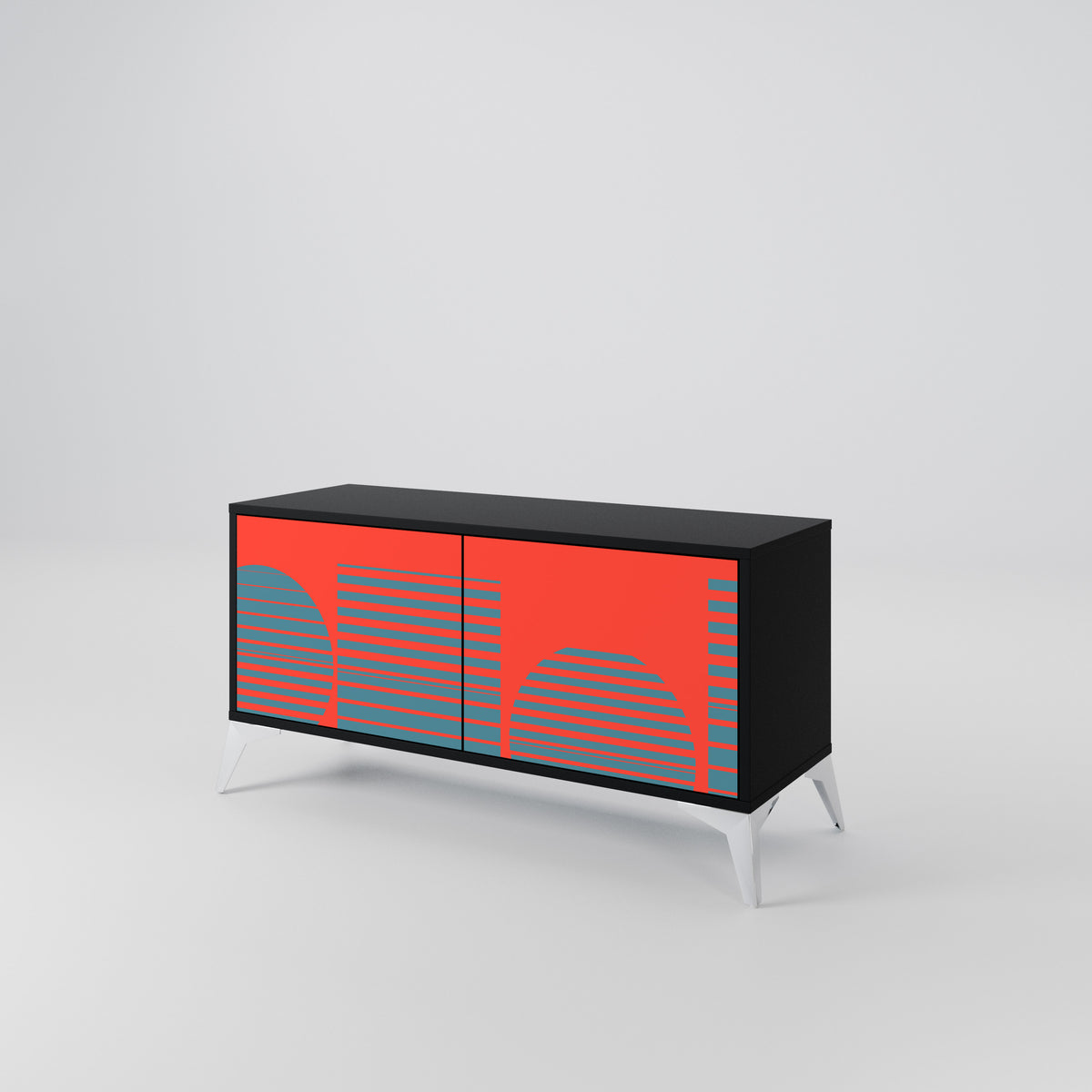 RISING GEOMETRY STARS Compact 2-Door TV Cabinet