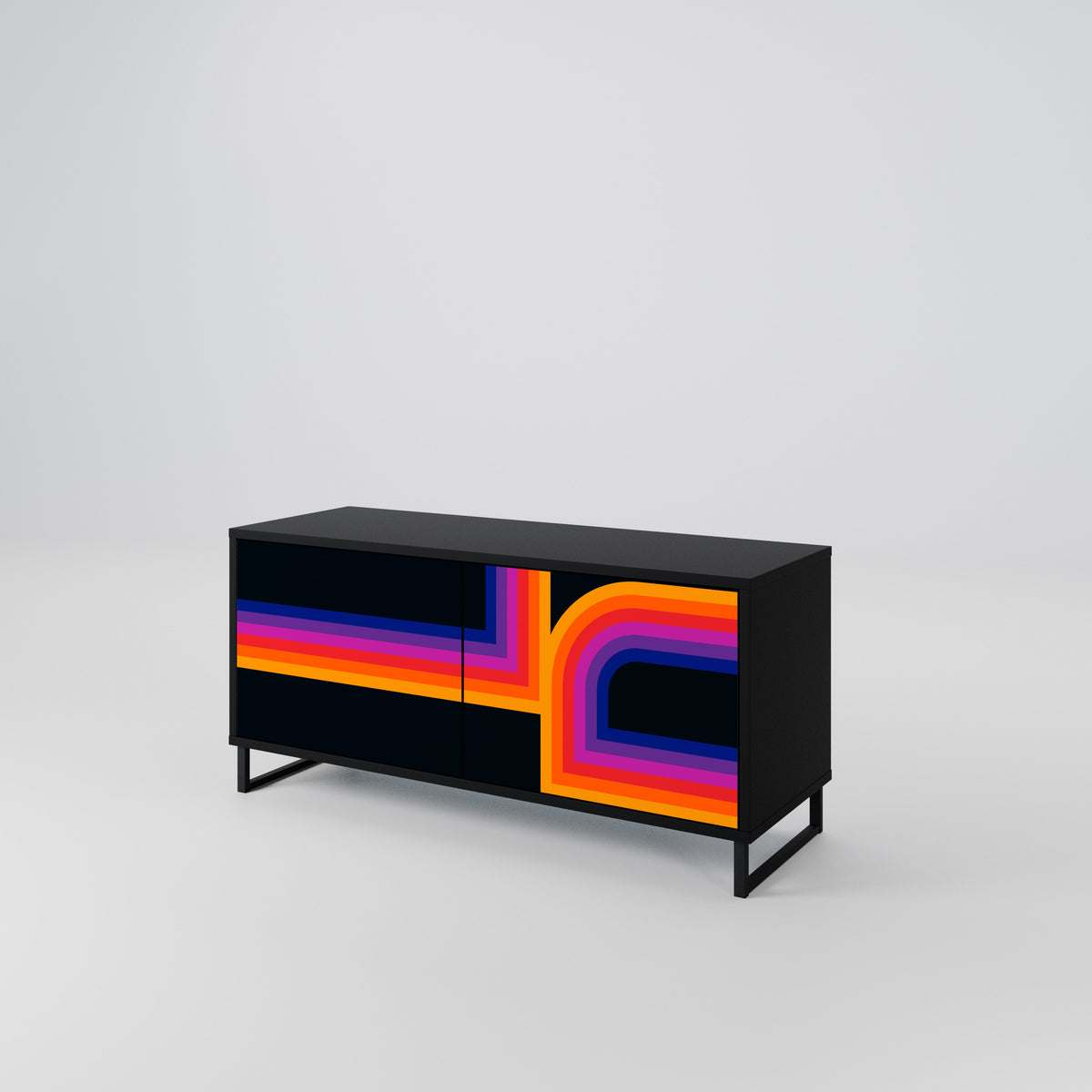 BLINDED BY THE LIGHTS Compact 2-Door TV Cabinet