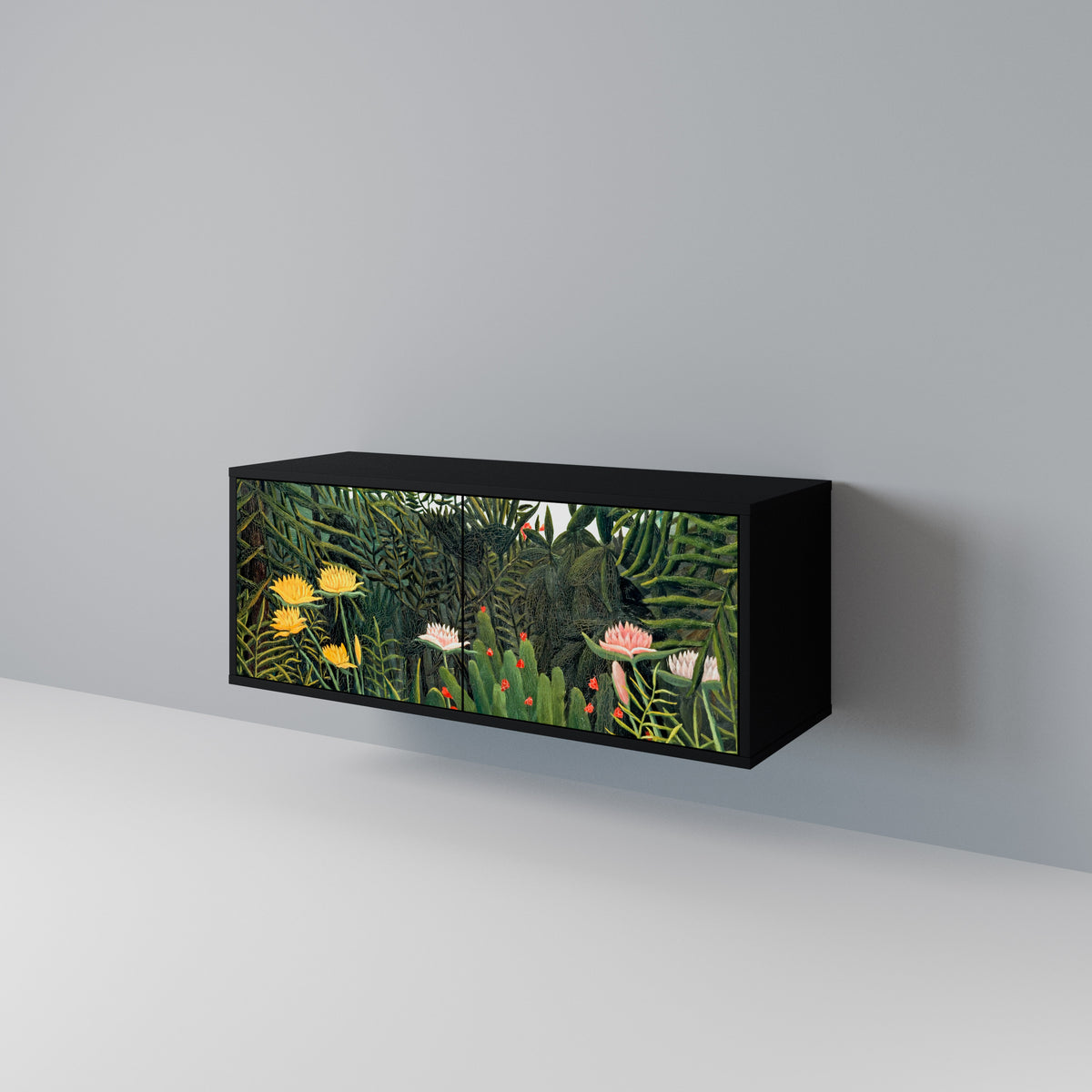 VIRGIN FOREST WITH SUNSET Compact 2-Door TV Cabinet