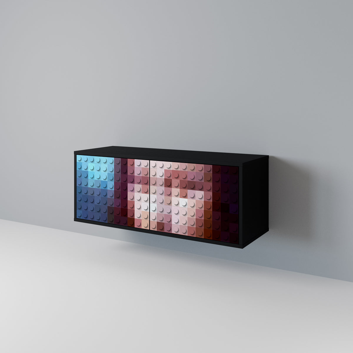 CONSTRUCTIVE ART Compact 2-Door TV Cabinet