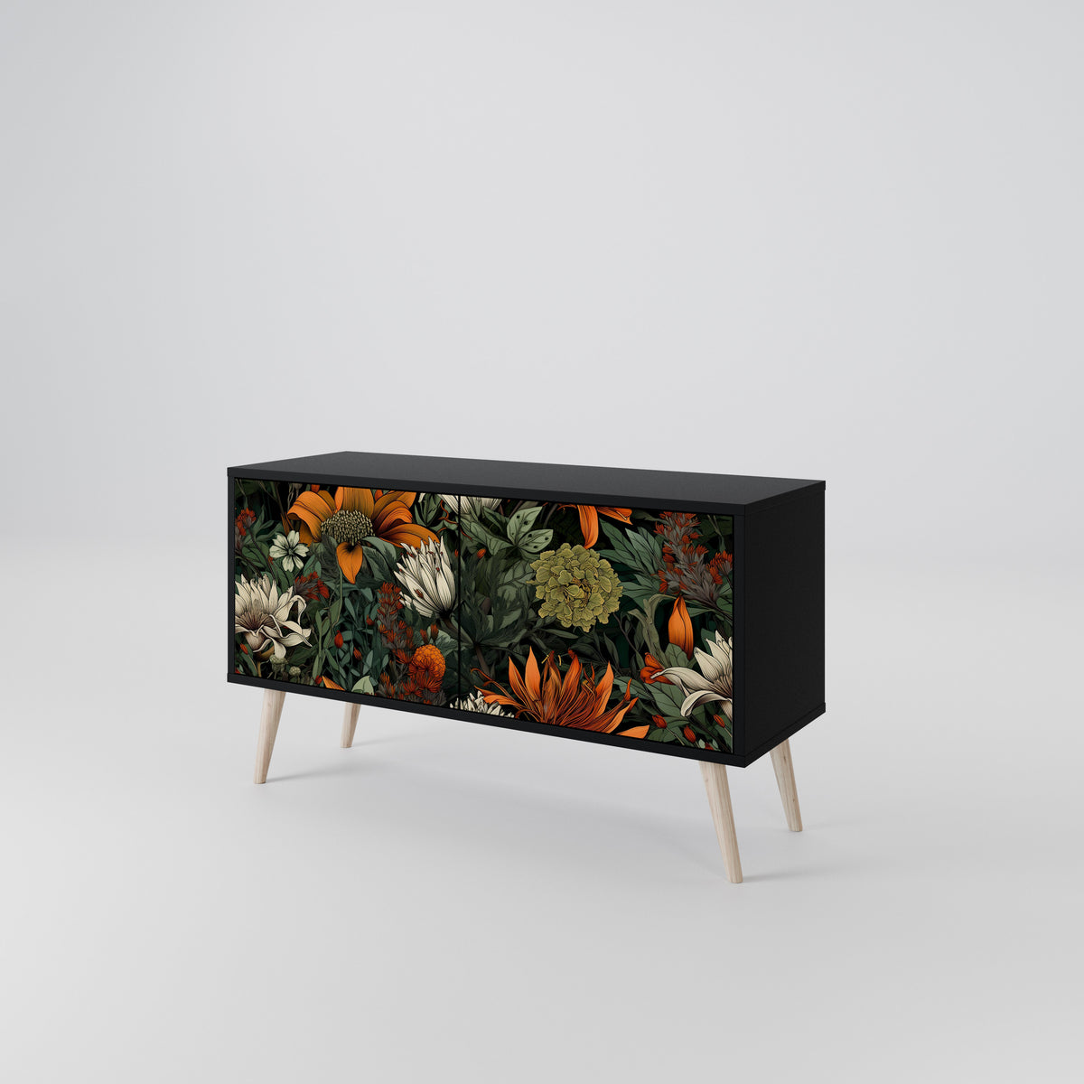 MIDNIGHT SPROUT Compact 2-Door TV Cabinet