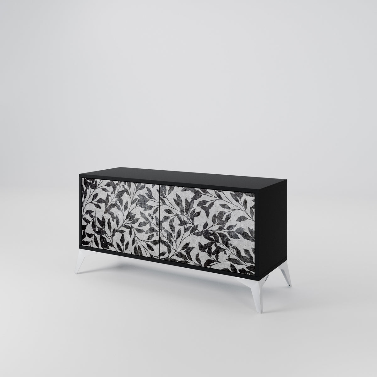 CHARCOAL SPROUT Compact 2-Door TV Cabinet