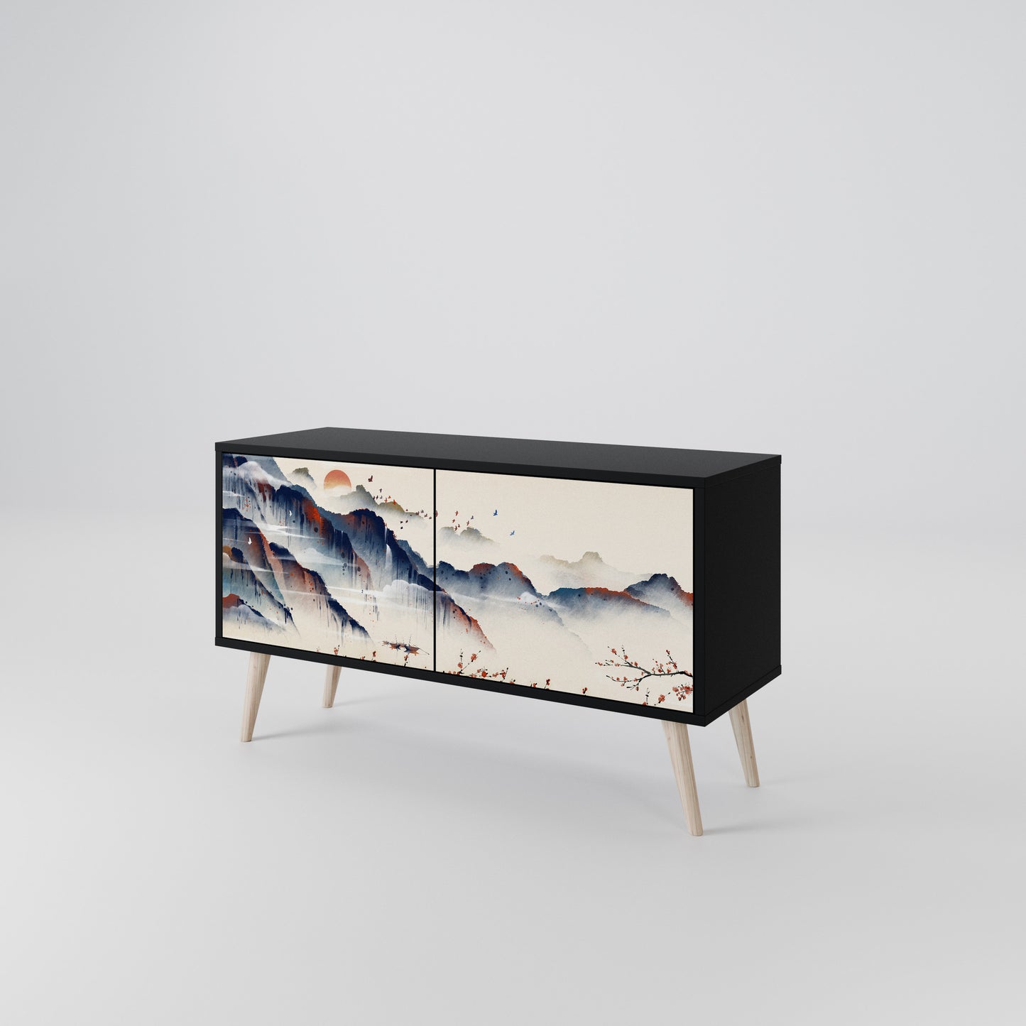 JAPANESE LANDSCAPE Συμπαγές έπιπλο τηλεόρασης 2-θυρών