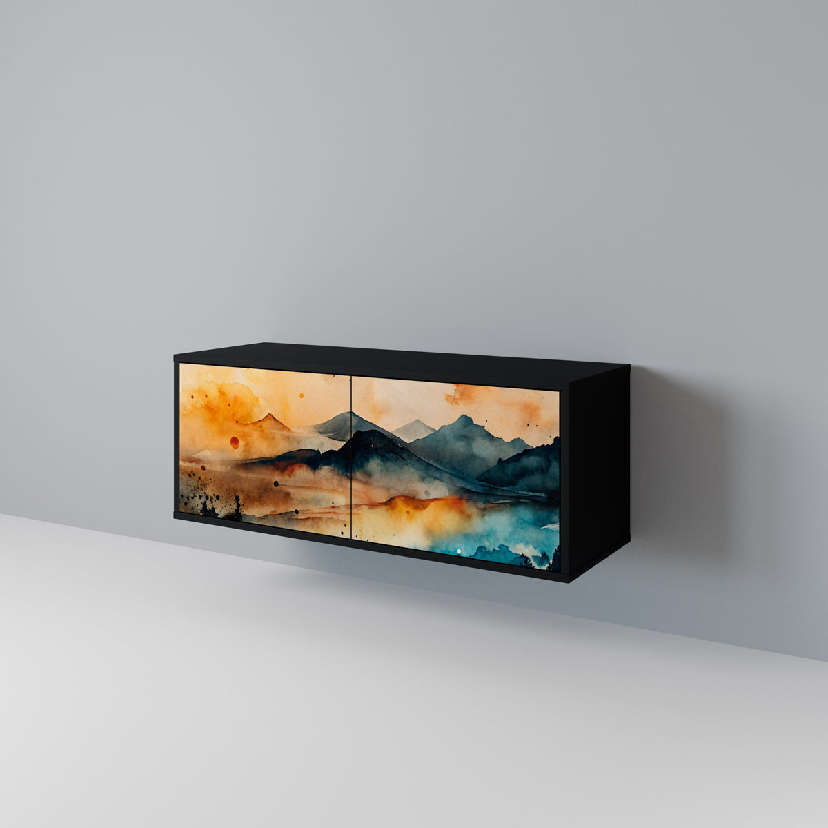 OMINOUS MOUNTAINS Συμπαγές έπιπλο τηλεόρασης 2-θυρών