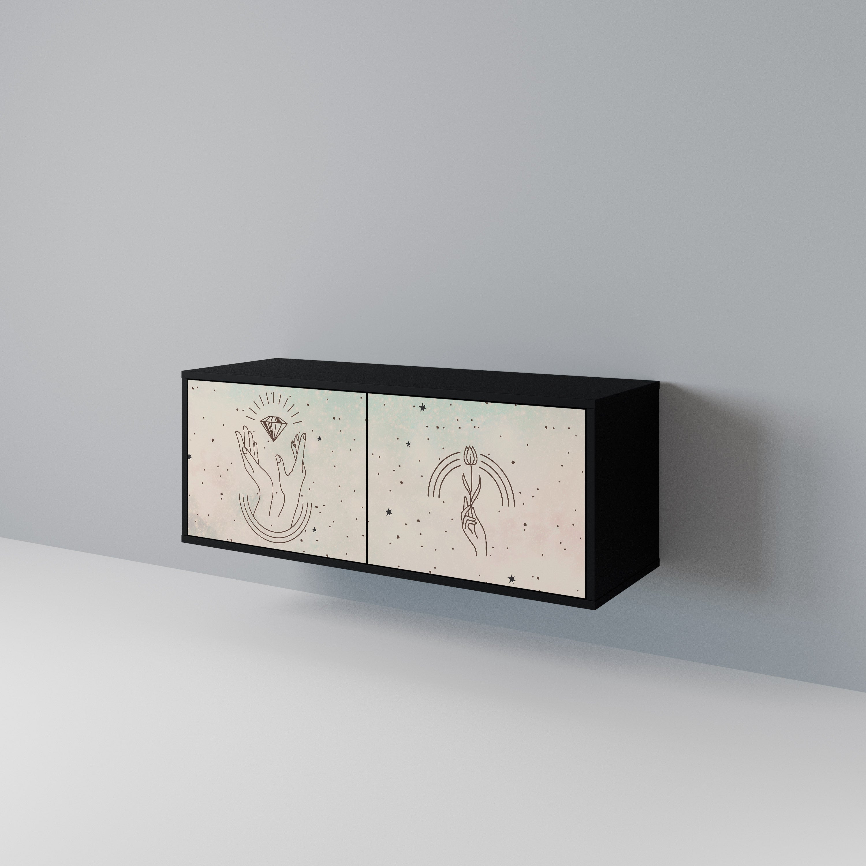 DELICATE BEAUTY Συμπαγές έπιπλο τηλεόρασης 2-θυρών