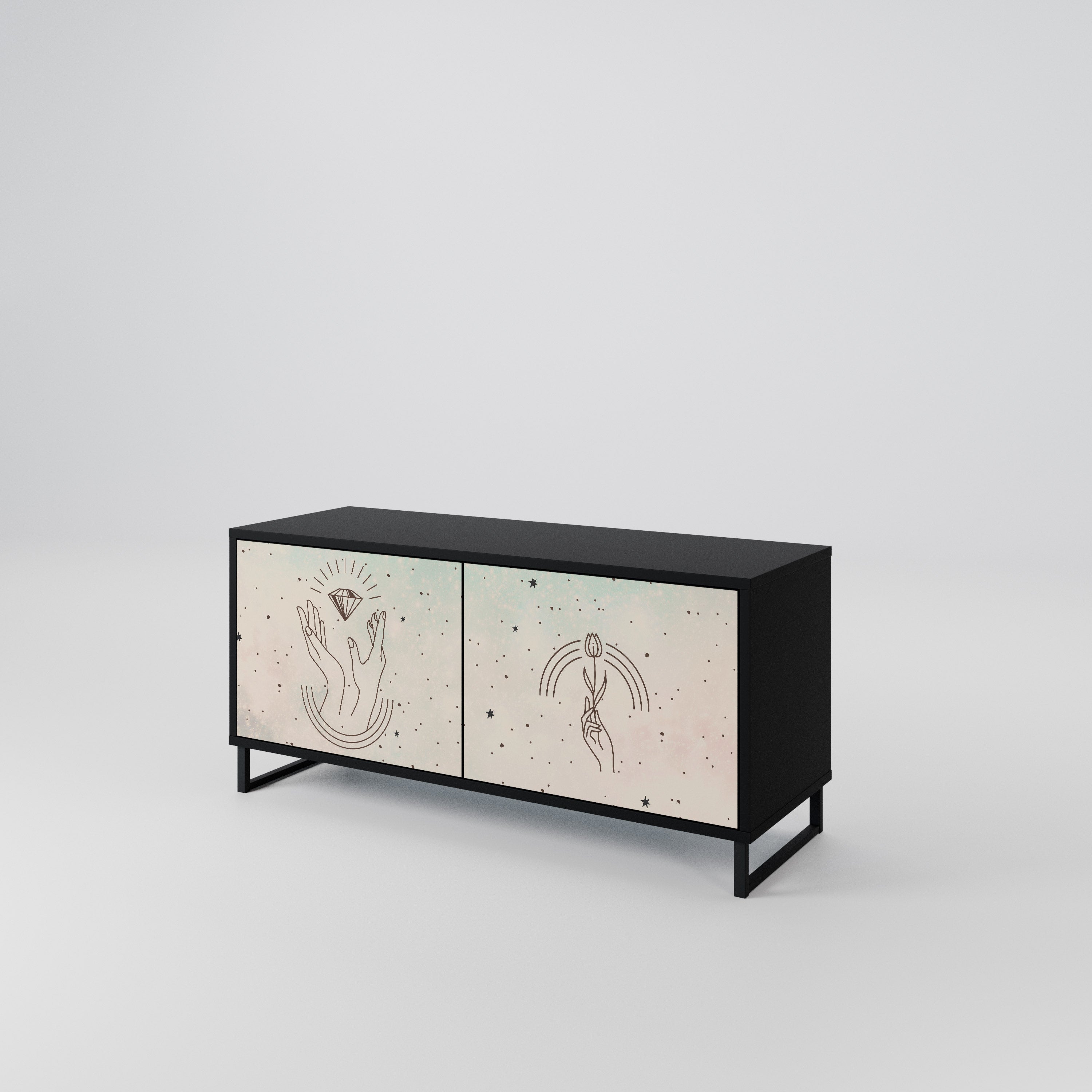 DELICATE BEAUTY Συμπαγές έπιπλο τηλεόρασης 2-θυρών