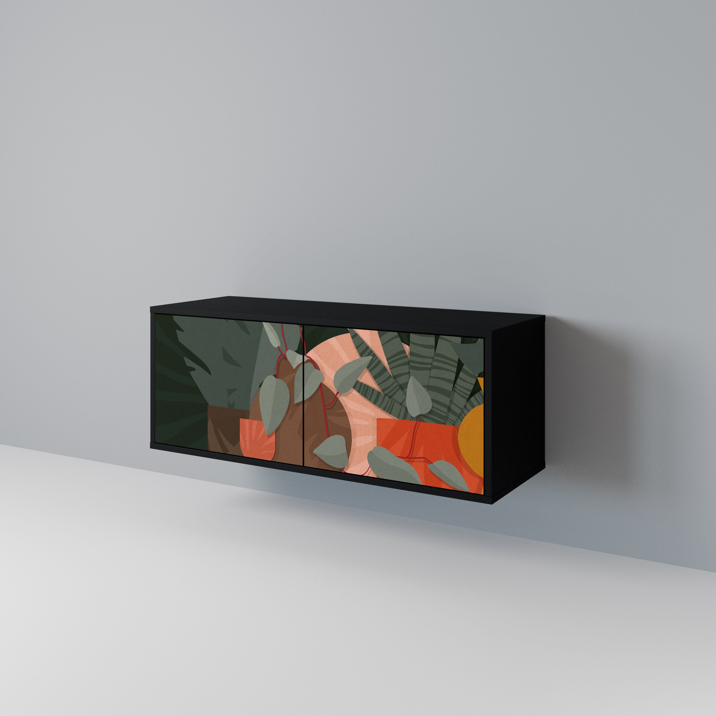 TROPICAL COMPOSITION Συμπαγές έπιπλο τηλεόρασης 2-θυρών