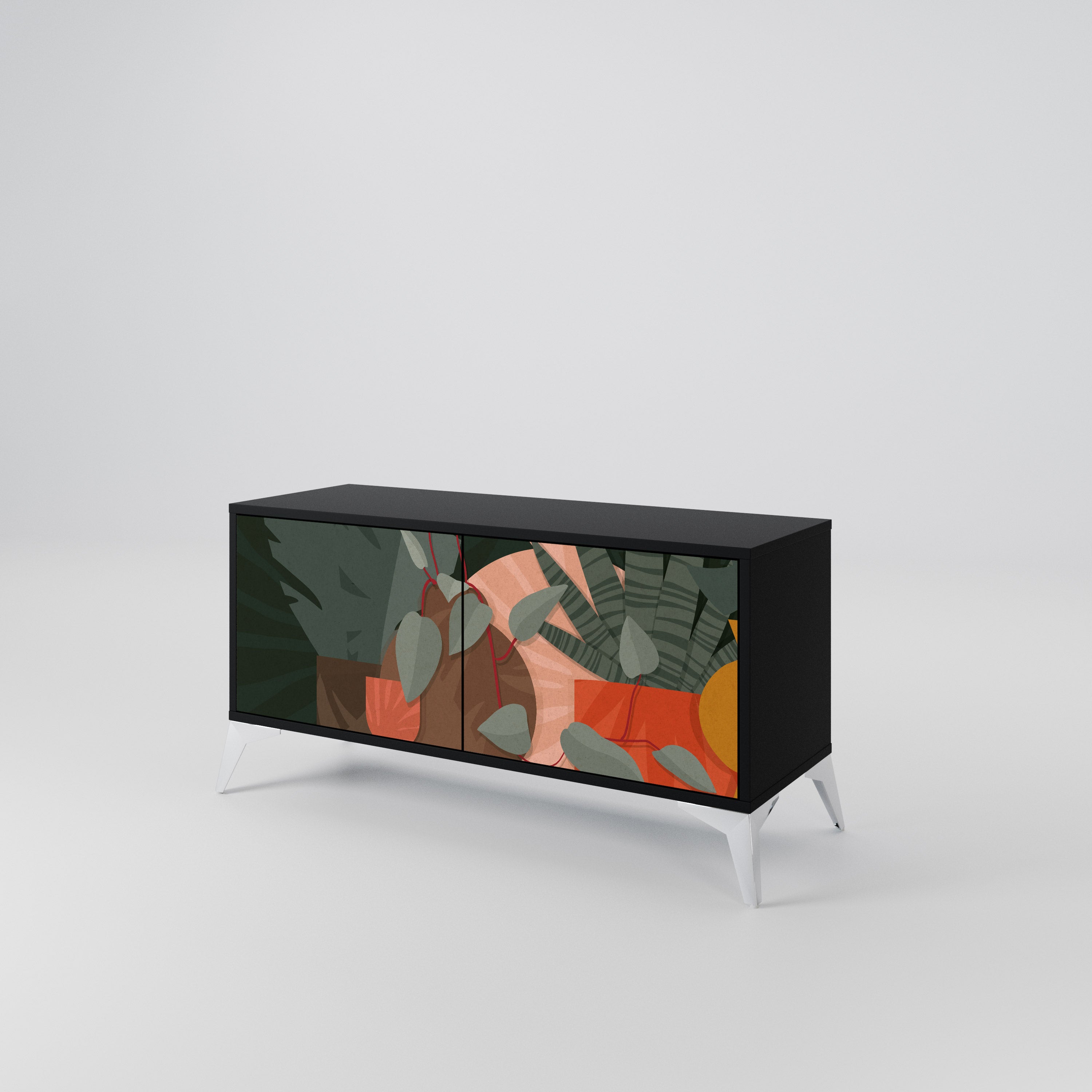 TROPICAL COMPOSITION Συμπαγές έπιπλο τηλεόρασης 2-θυρών