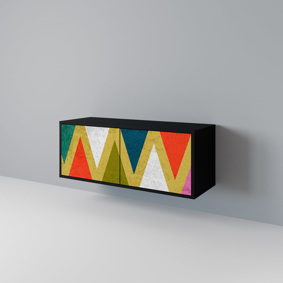 COLORFUL TRIANGLES Συμπαγές έπιπλο τηλεόρασης 2-θυρών