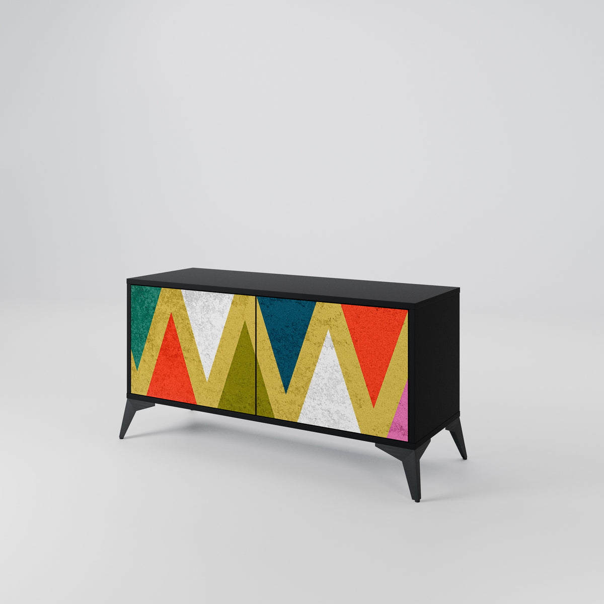 COLORFUL TRIANGLES Συμπαγές έπιπλο τηλεόρασης 2-θυρών