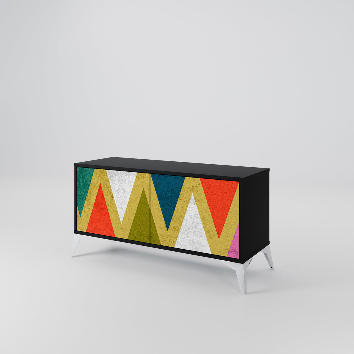COLORFUL TRIANGLES Συμπαγές έπιπλο τηλεόρασης 2-θυρών