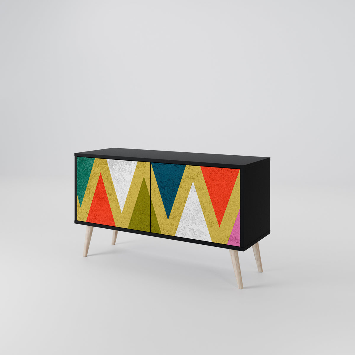 COLORFUL TRIANGLES Συμπαγές έπιπλο τηλεόρασης 2-θυρών