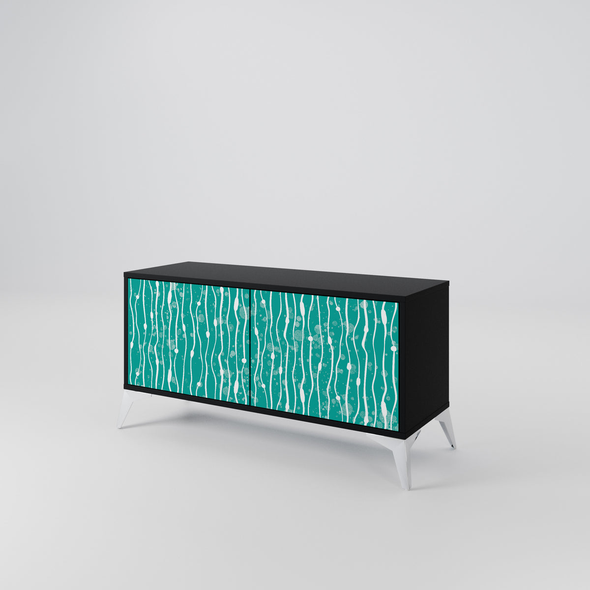 TURQUOISE RAIN Συμπαγές έπιπλο τηλεόρασης 2-θυρών
