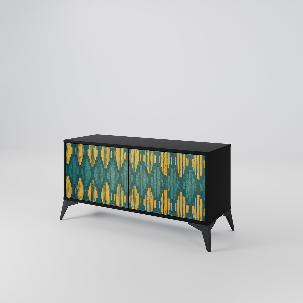 POLYGONS Compact 2-Door TV Cabinet