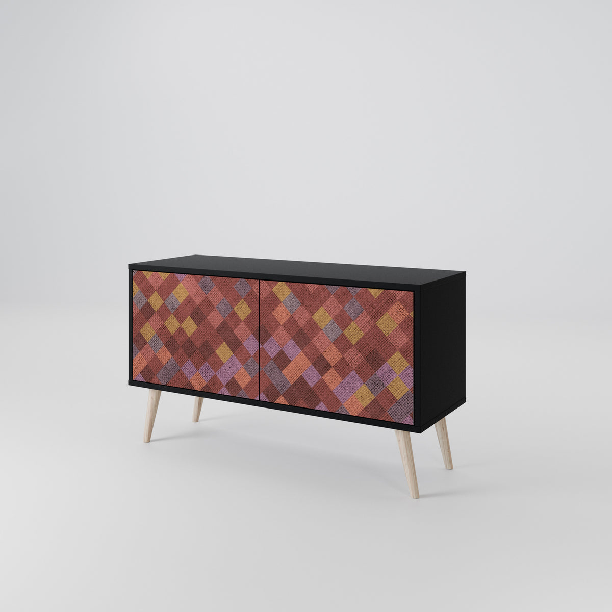 PAINTED SQUARES Συμπαγές έπιπλο τηλεόρασης 2-θυρών