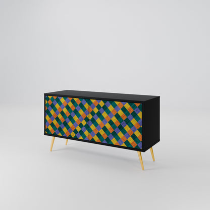 PAINTED SQUARES MIX Συμπαγές έπιπλο τηλεόρασης 2-θυρών