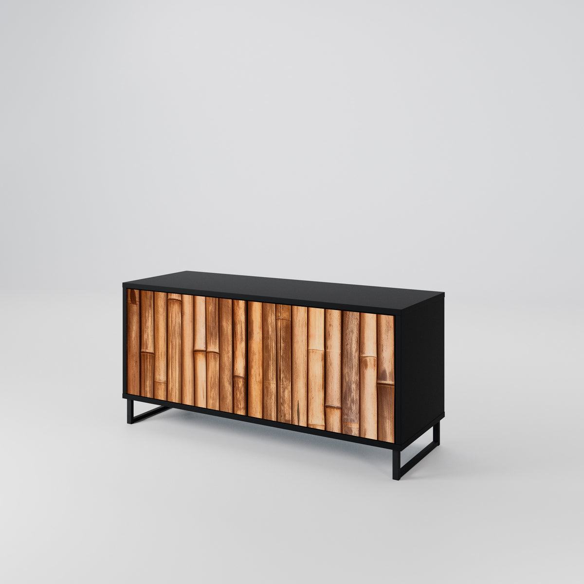 NATURAL WOOD Συμπαγές έπιπλο τηλεόρασης 2-θυρών