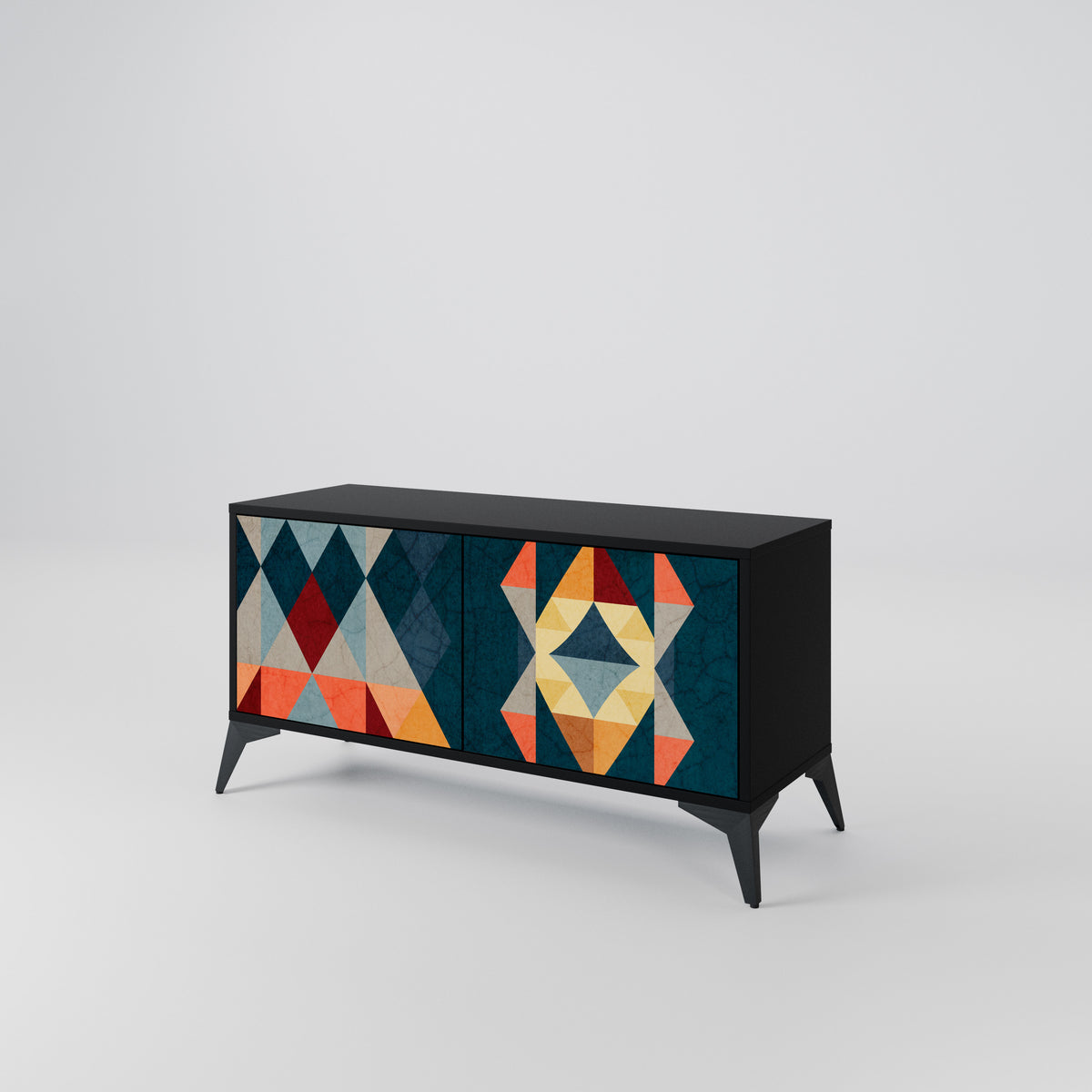 CRACKED ILLUSION Compact 2-Door TV Cabinet