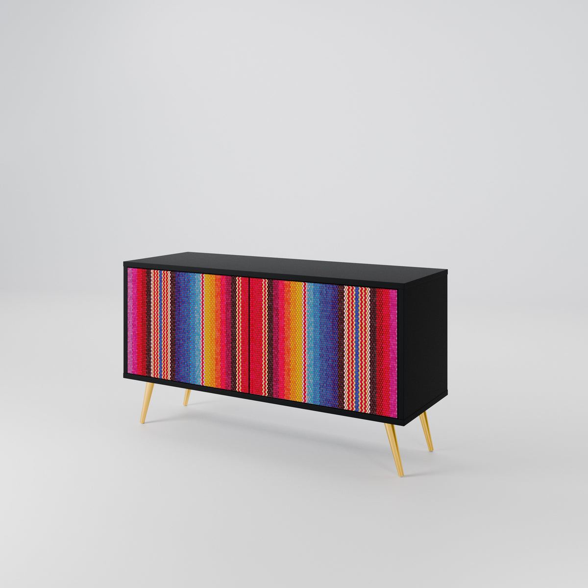 ETHNIC MEXICAN Compact 2-Door TV Cabinet